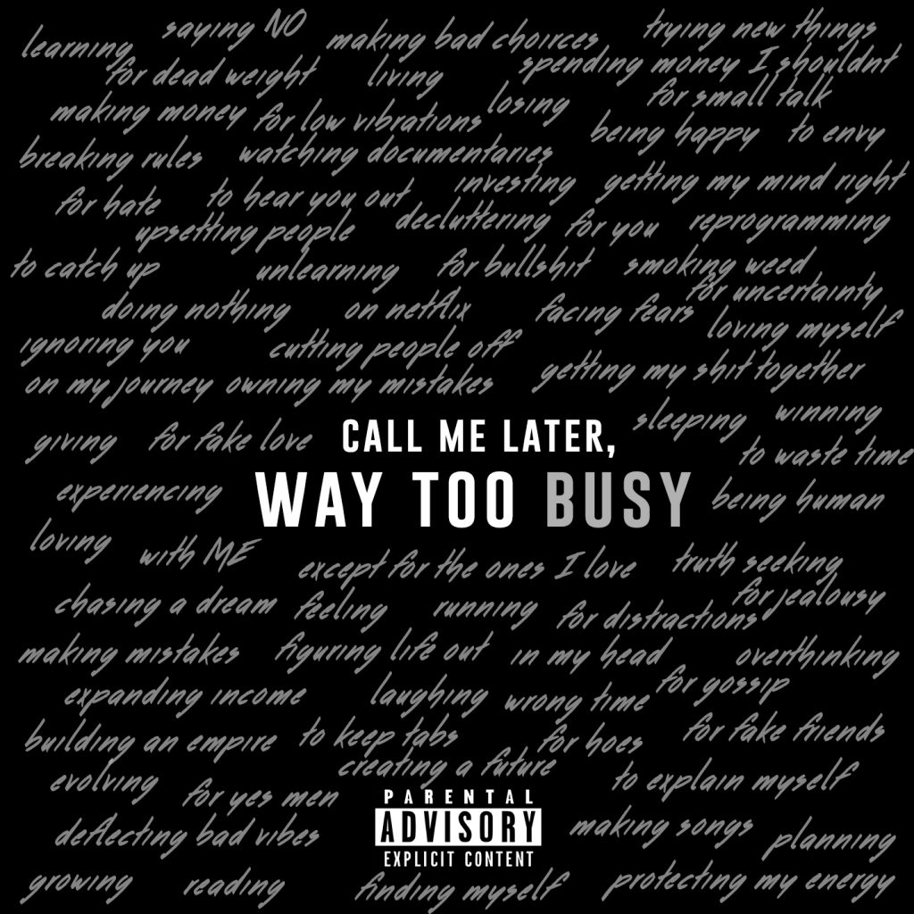 DURELL, Call Me Later, Way Too Busy, EP Review, Independent HipHop, Underground HipHop, Unsigned Artists, Music Reviews, Online Music Magazine, Submit Music, Music Promotion,